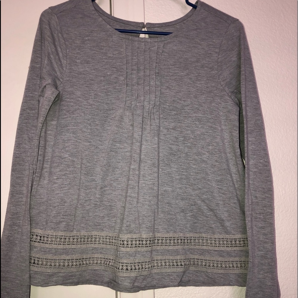 Gray Long Sleeve Sweater